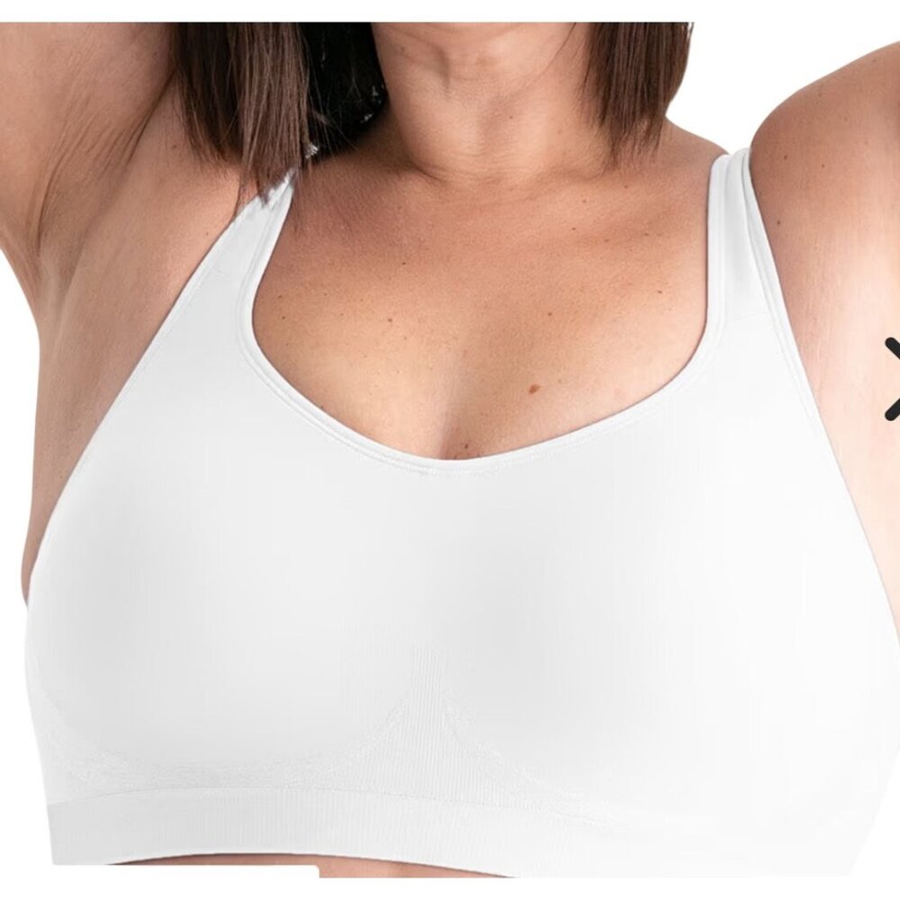 Truekind® Daily Comfort Wirefree Shaper Bra White Sz SM 10022